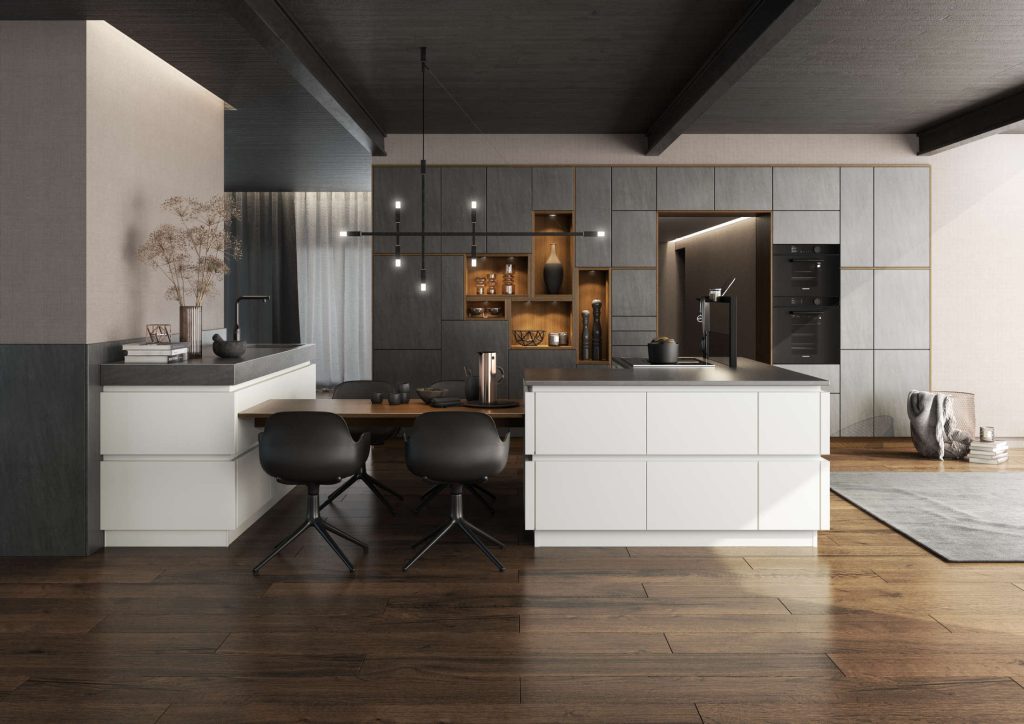 Cocina de diseño contemporáneo con materiales premium de SUMCO